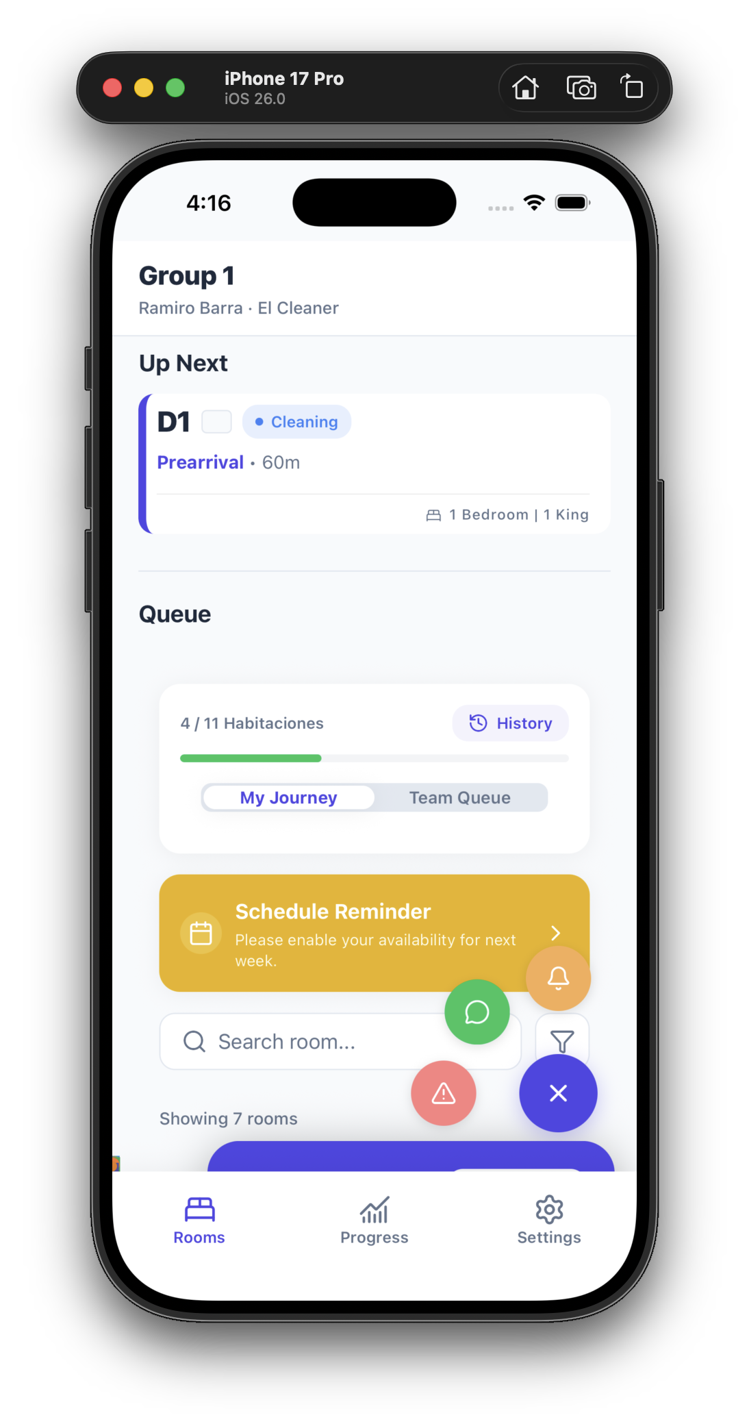 Cleaner zen mode — one room at a time